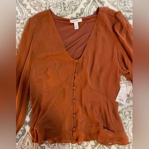 Burnt Orange Professional Blouse